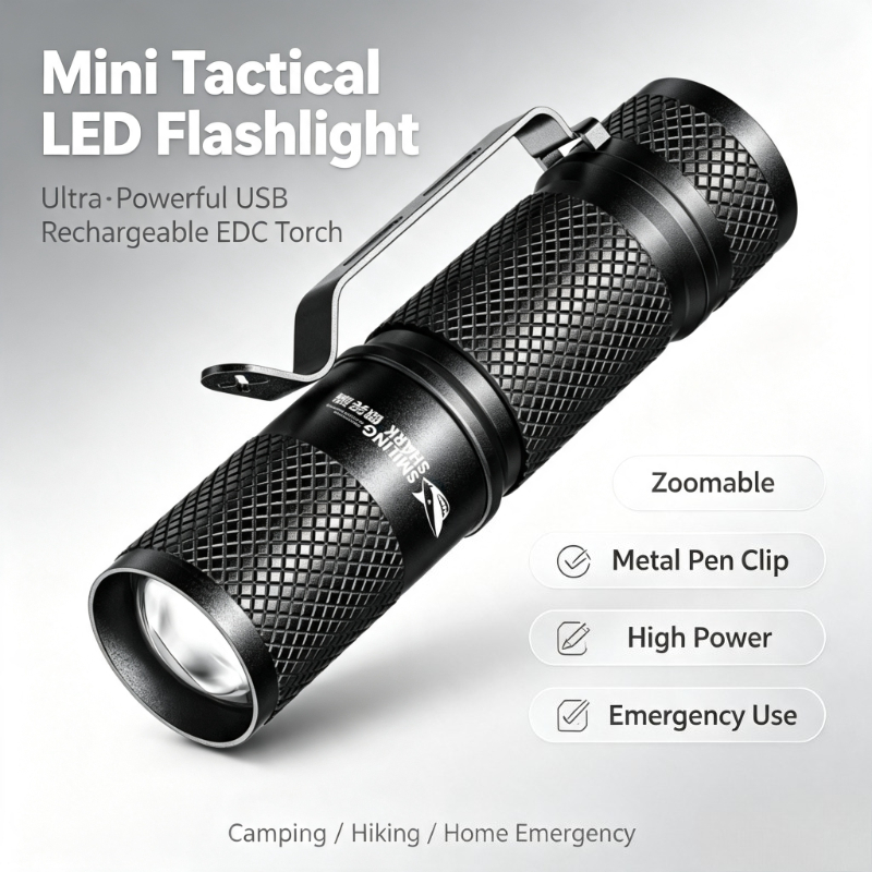 Edc Day Carry - SMILING SHARK Mini linterna LED táctica