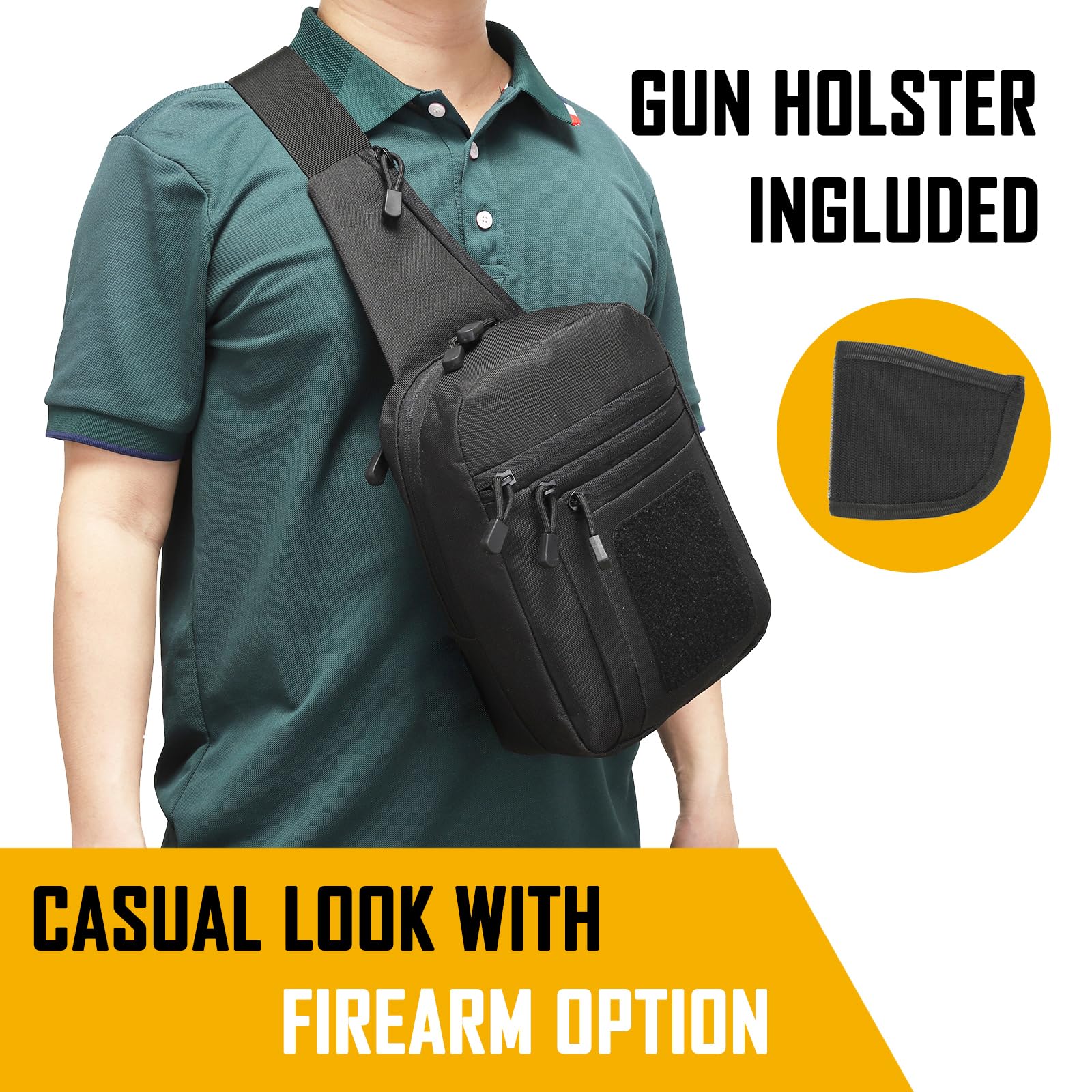 Edc Carry Pack - Bolso bandolera de transporte oculto para