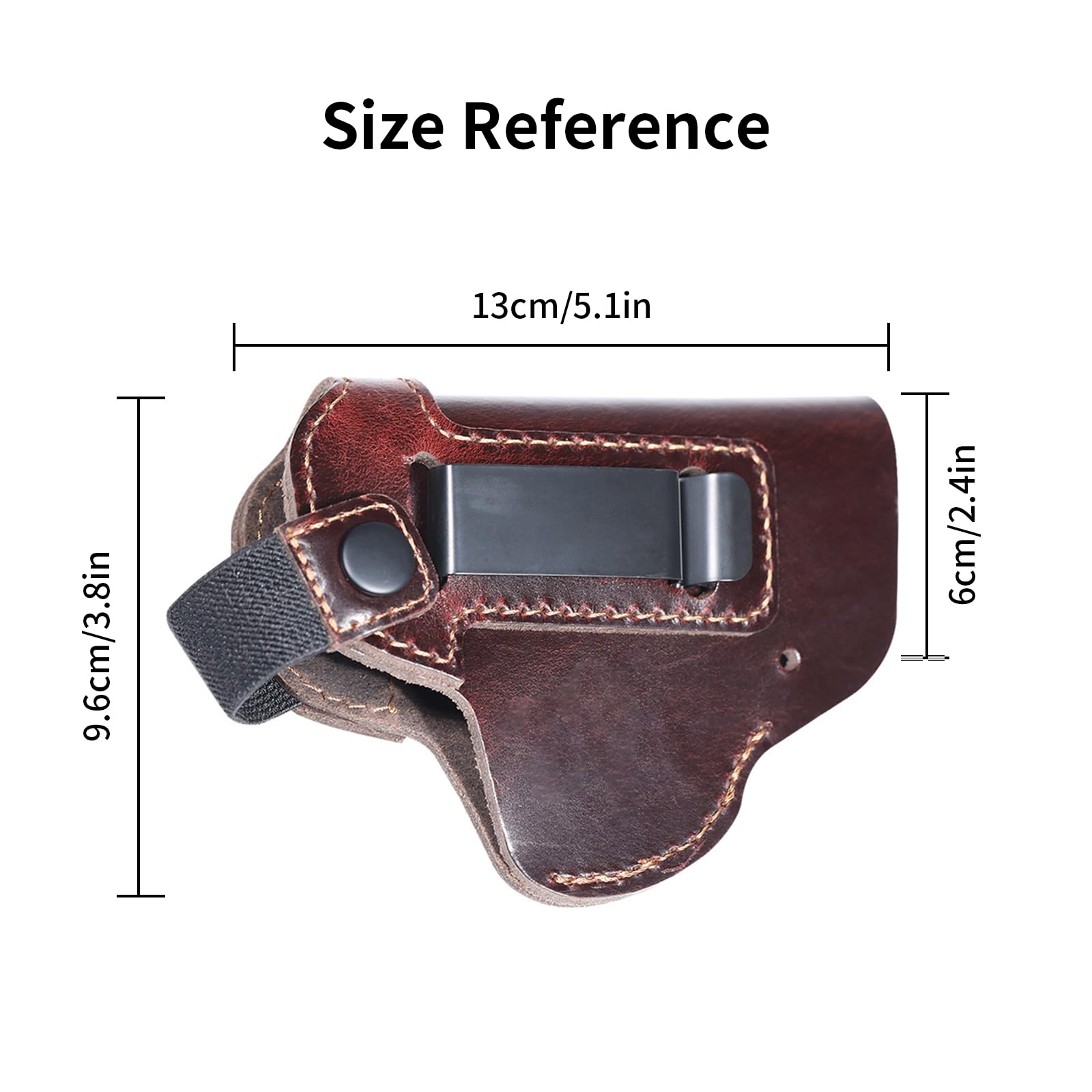 Funda táctica de cuero oculta  - Edc Carry Belt Leather reseña y precio
