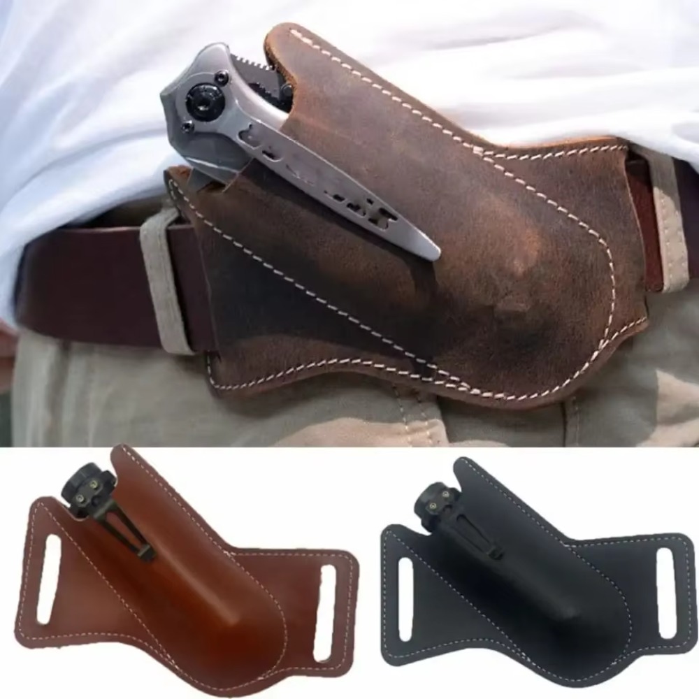Funda de cuchillo de cuero res - Edc Carry Belt Leather reseña y precio