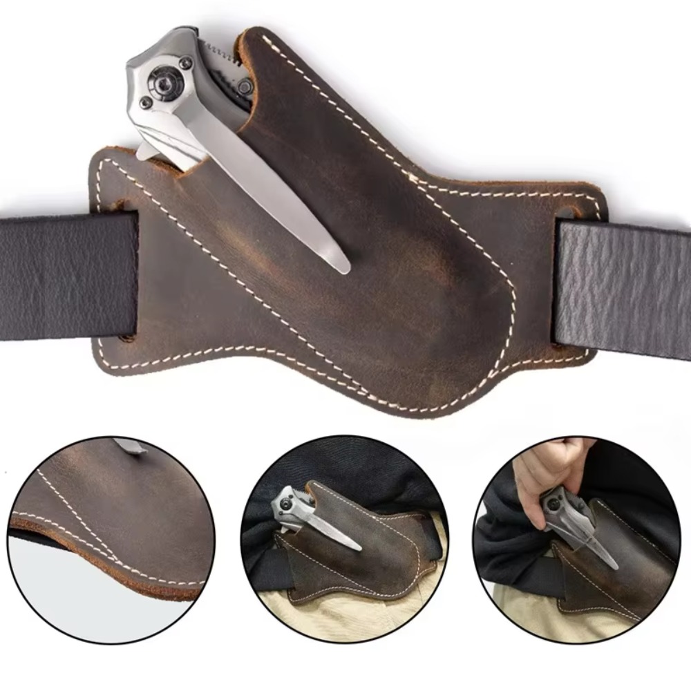 Funda de cuchillo de cuero res - Edc Carry Belt Leather reseña y precio