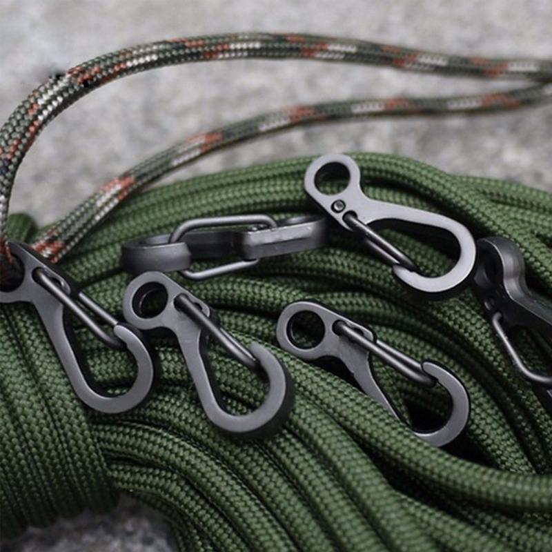 10 unids/lote Mini mosquetón P - Edc Carry Kit reseña y precio