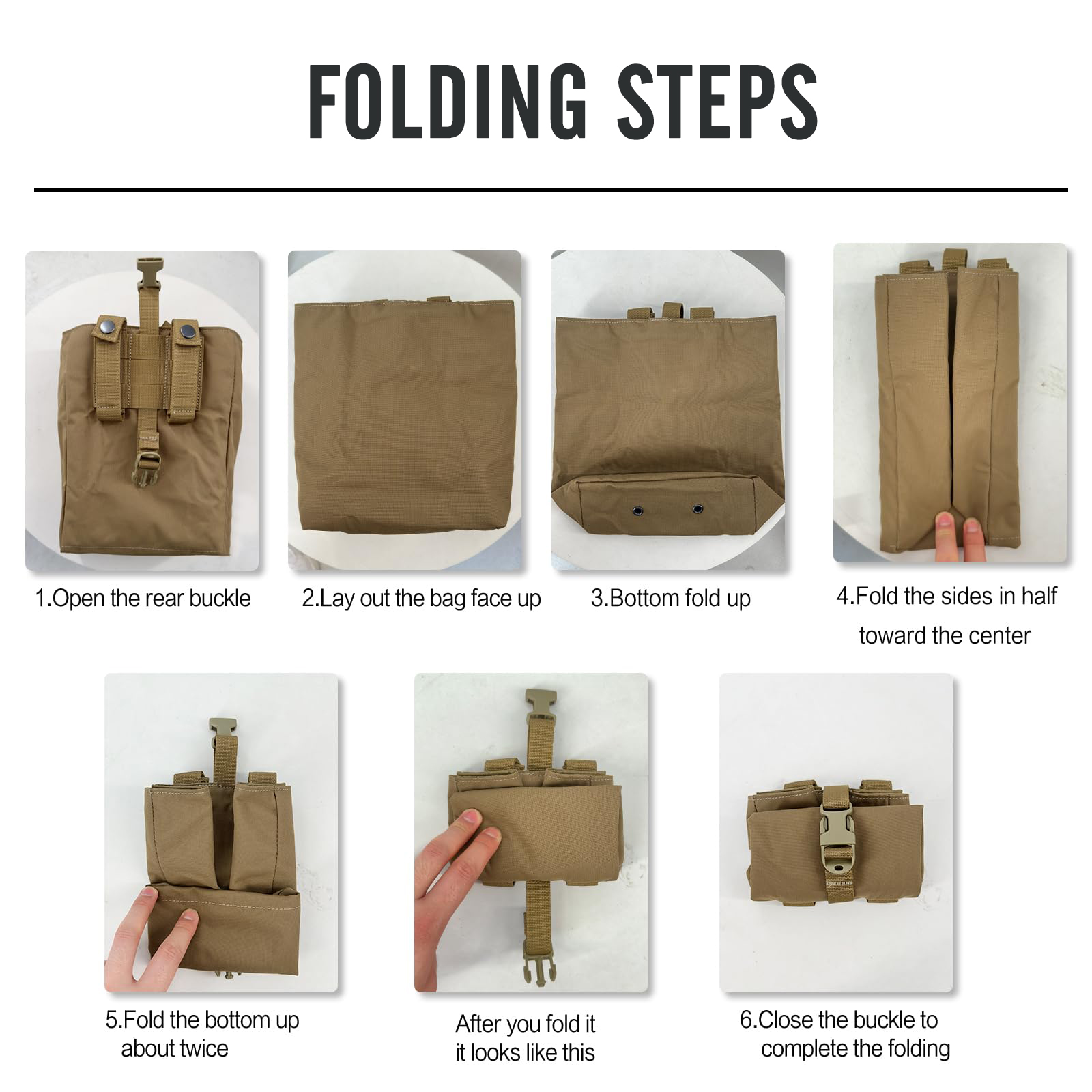 Nueva bolsa plegable Molle par - Edc Carry Pocket reseña y precio