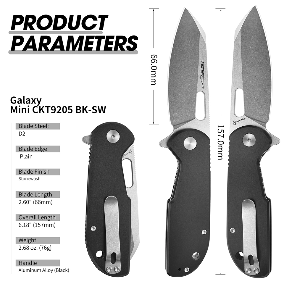 Cuchillo plegable TONIFE Galax - Edc Carry Pocket Knife reseña y precio